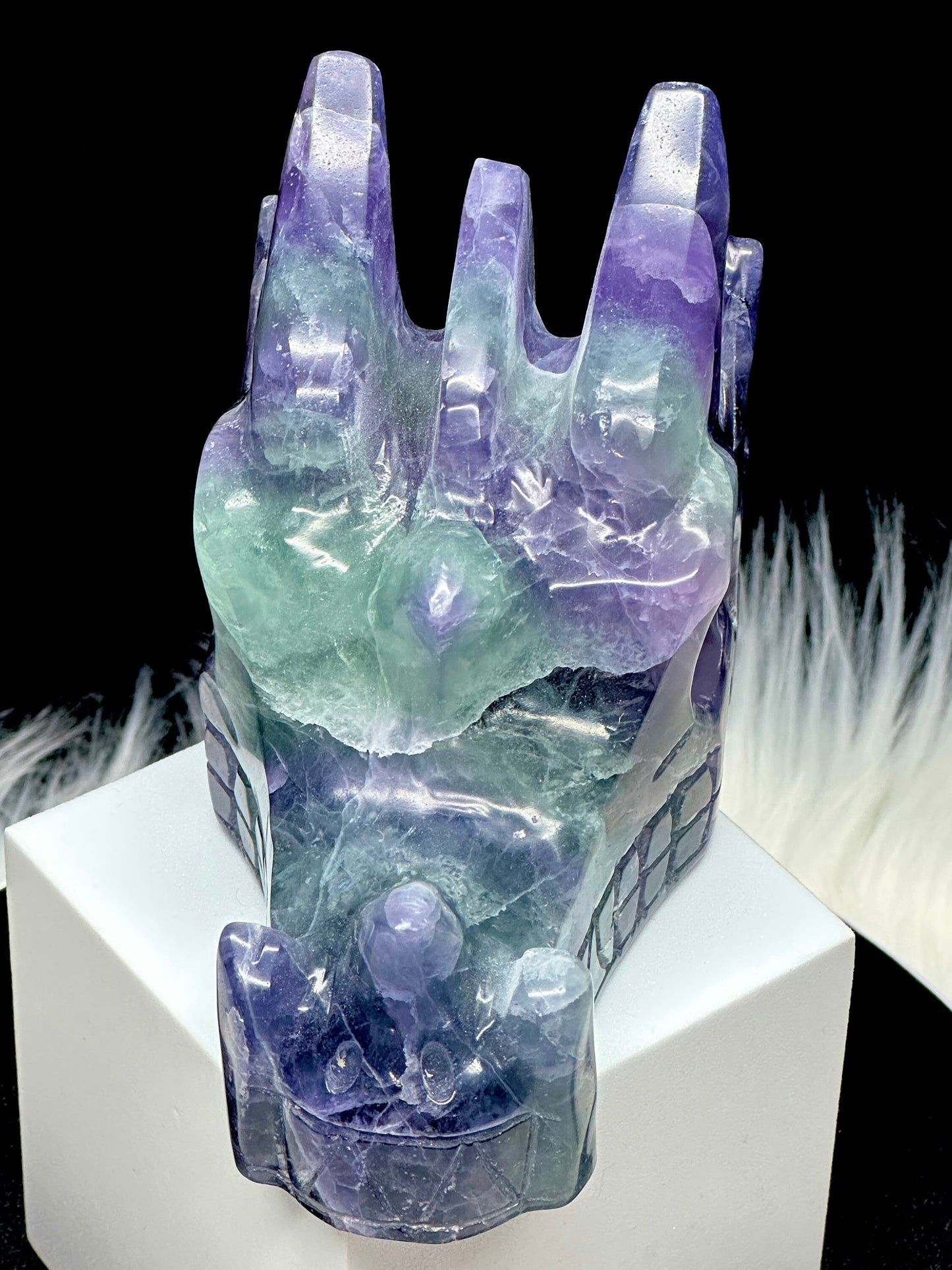 Fluorite Crystal Dragon Head