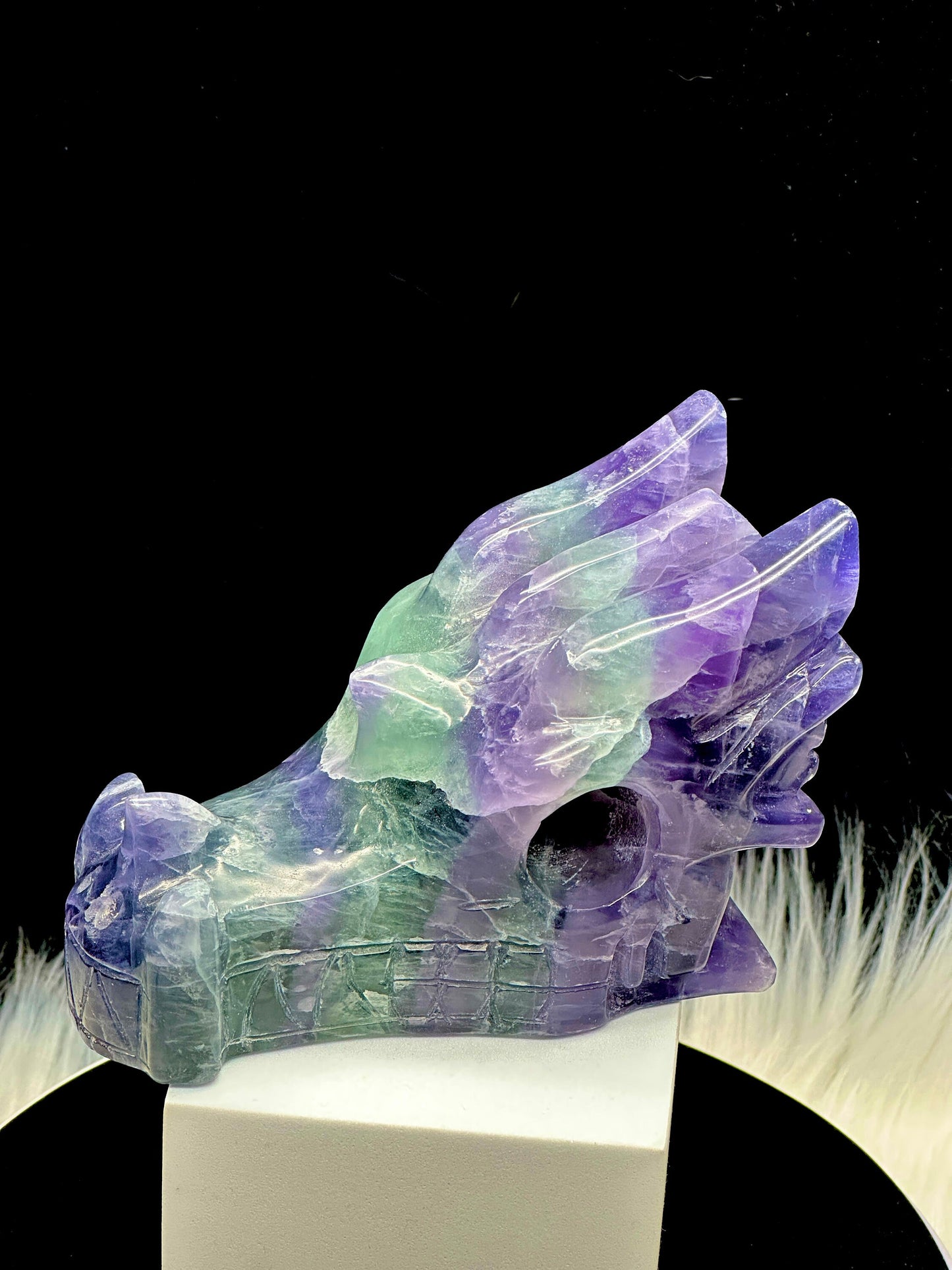 Fluorite Crystal Dragon Head