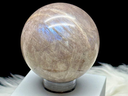 Blue Flash Moonstone Crystal Sphere- High Quality