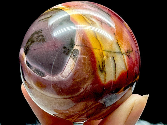 Mookaite Jasper Crystal Sphere with dendrites