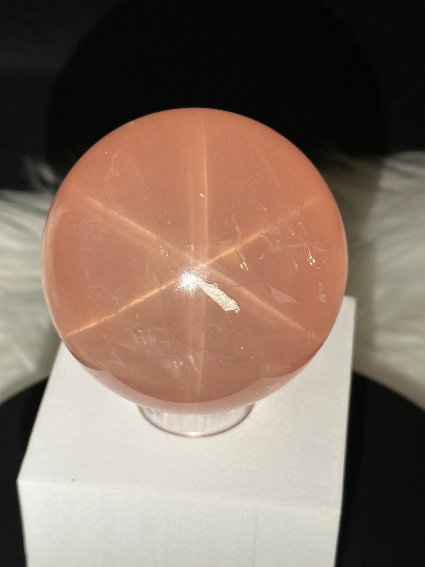 Natural Strong Star light Rose Quartz Crystal Sphere