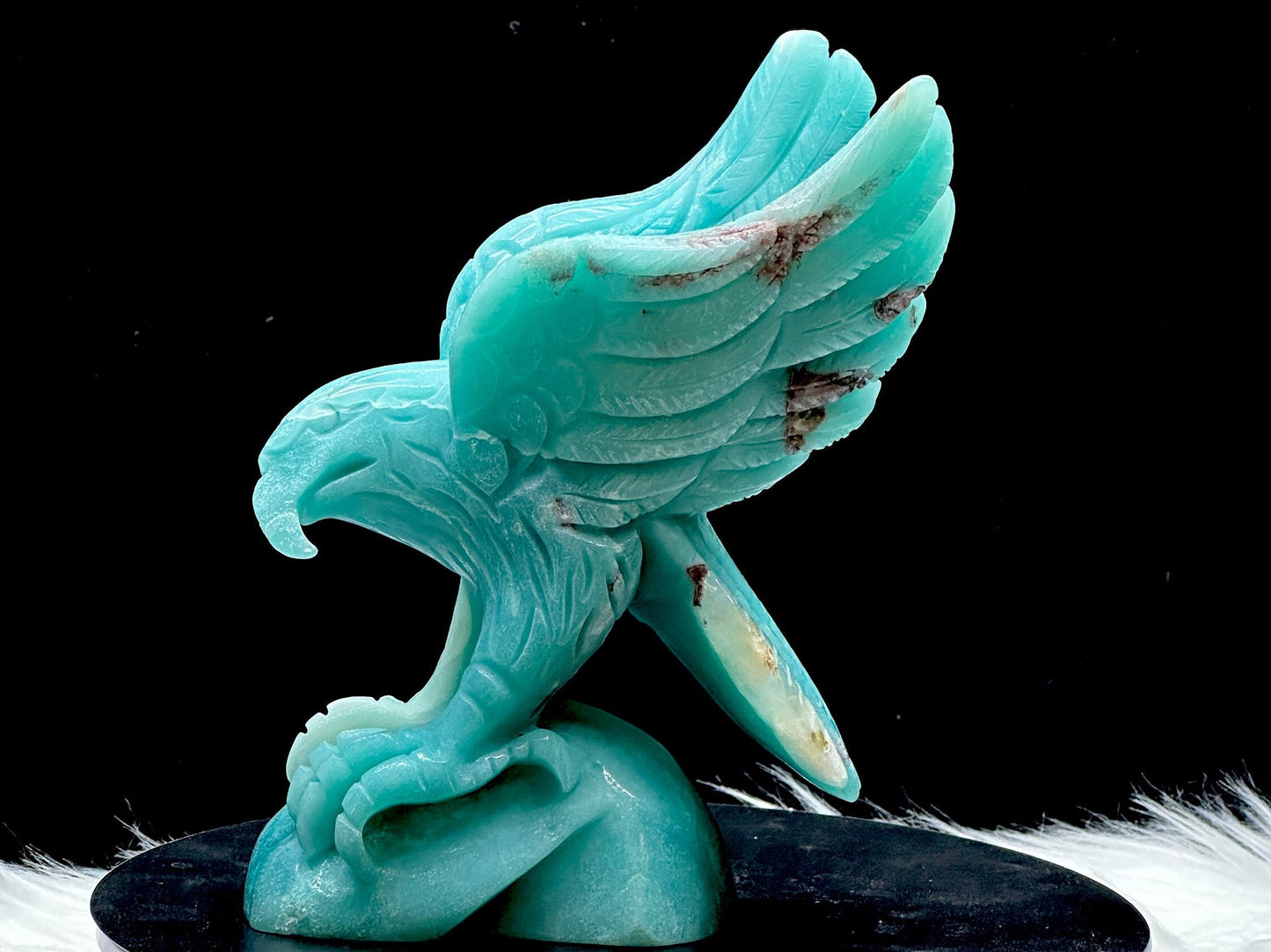 High Quality Amazonite Crystal Eagle Carving, Crystal Bird Carving