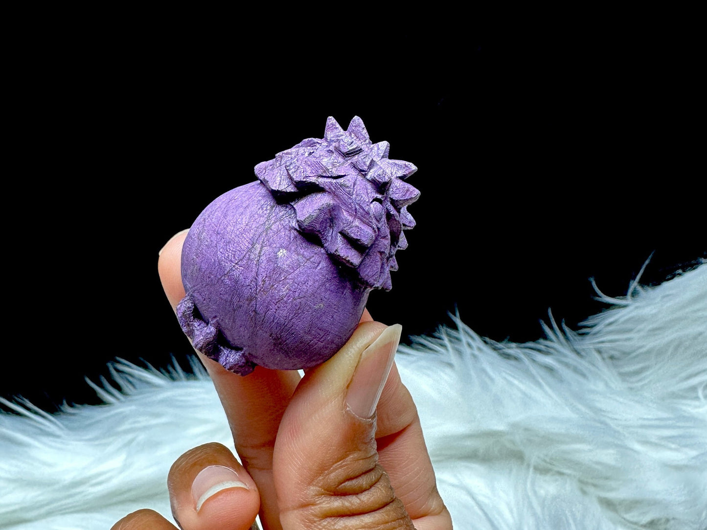 Natural Purpurite Pixiu Carving Natural Crystal Purple Pixiu Carving For Home Decoration