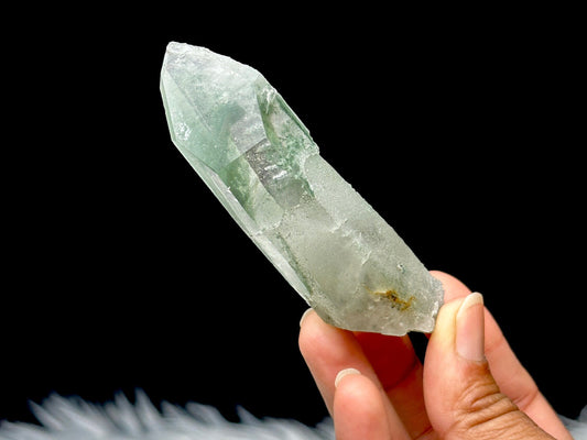 RARE Natural Himalayan Chlorite Quartz Raw Crystal point