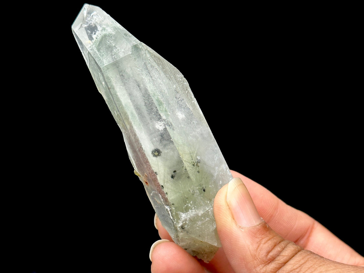 Beautiful Himalayan Chlorite Quartz Crystal Specimen with Chlorite flower inclusion