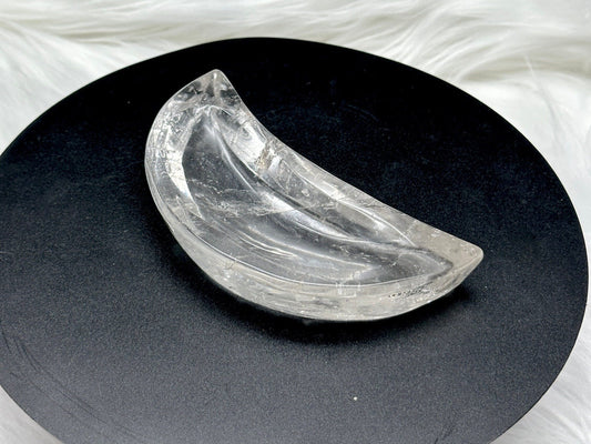 Clear Quartz Crystal Half Moon Bowl