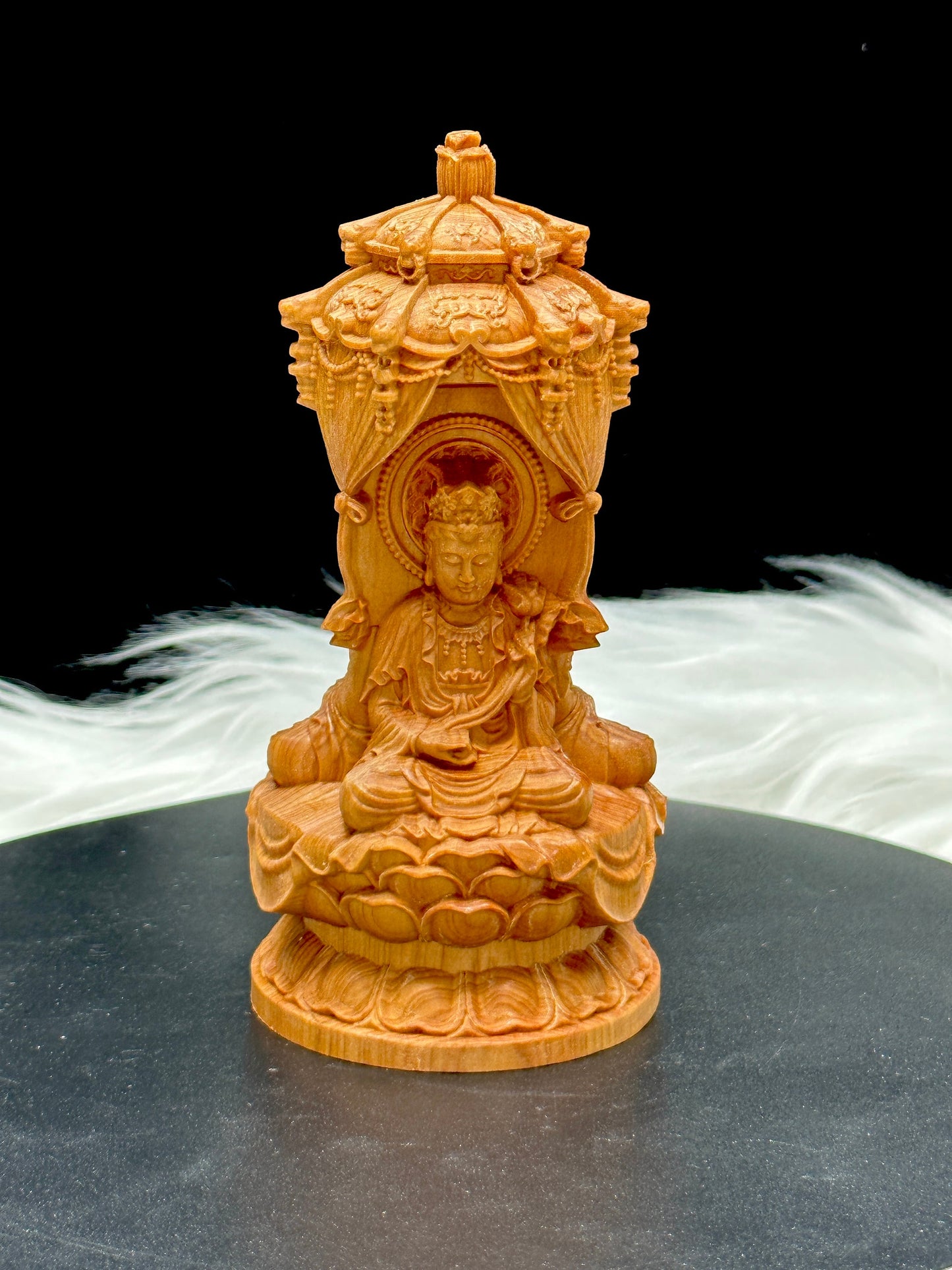 Beautiful Wood Buddha Carving