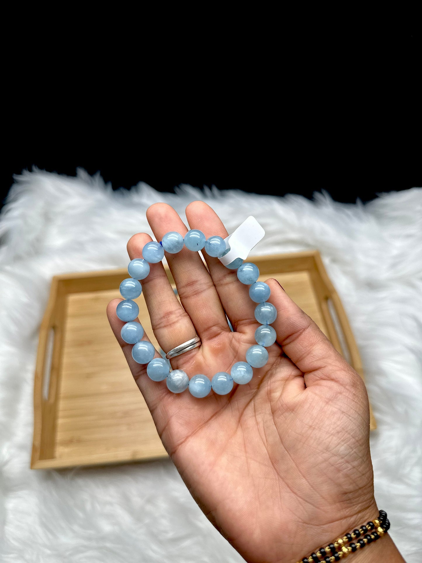 Aquamarine Crystal Bracelet - 10mm Bead Size - Natural Healing Gemstone Jewelry