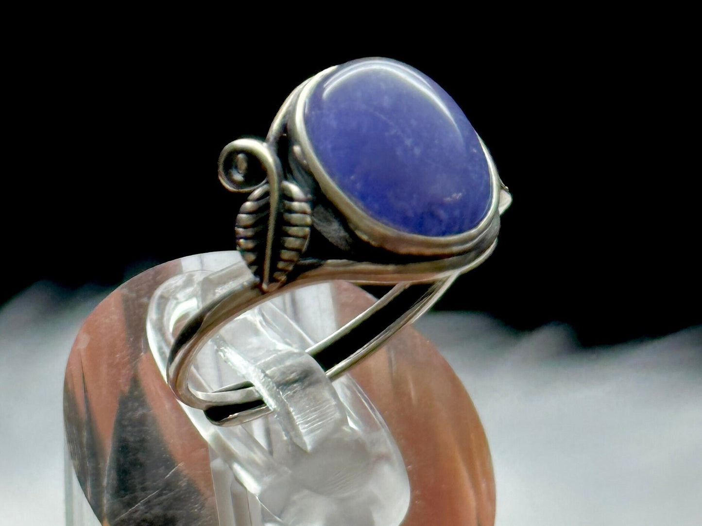 High-Quality Iolite Crystal Ring Set in Sterling Silver - Adjustable Size - Chakra & Metaphysical Properties - Handpicked Unique Piece