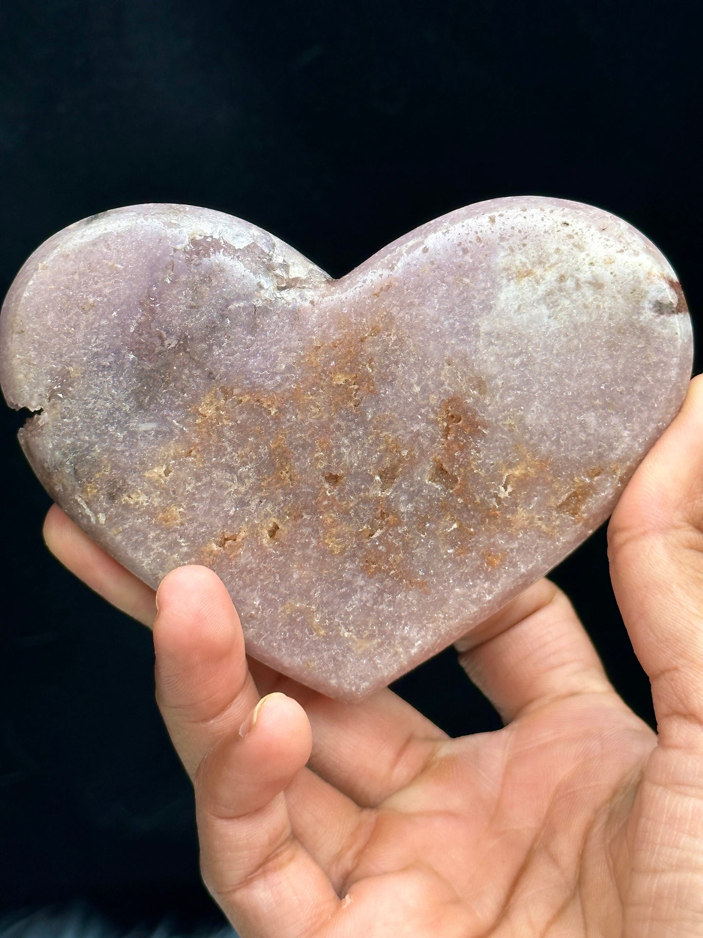 Pink Amethyst Crystal Heart