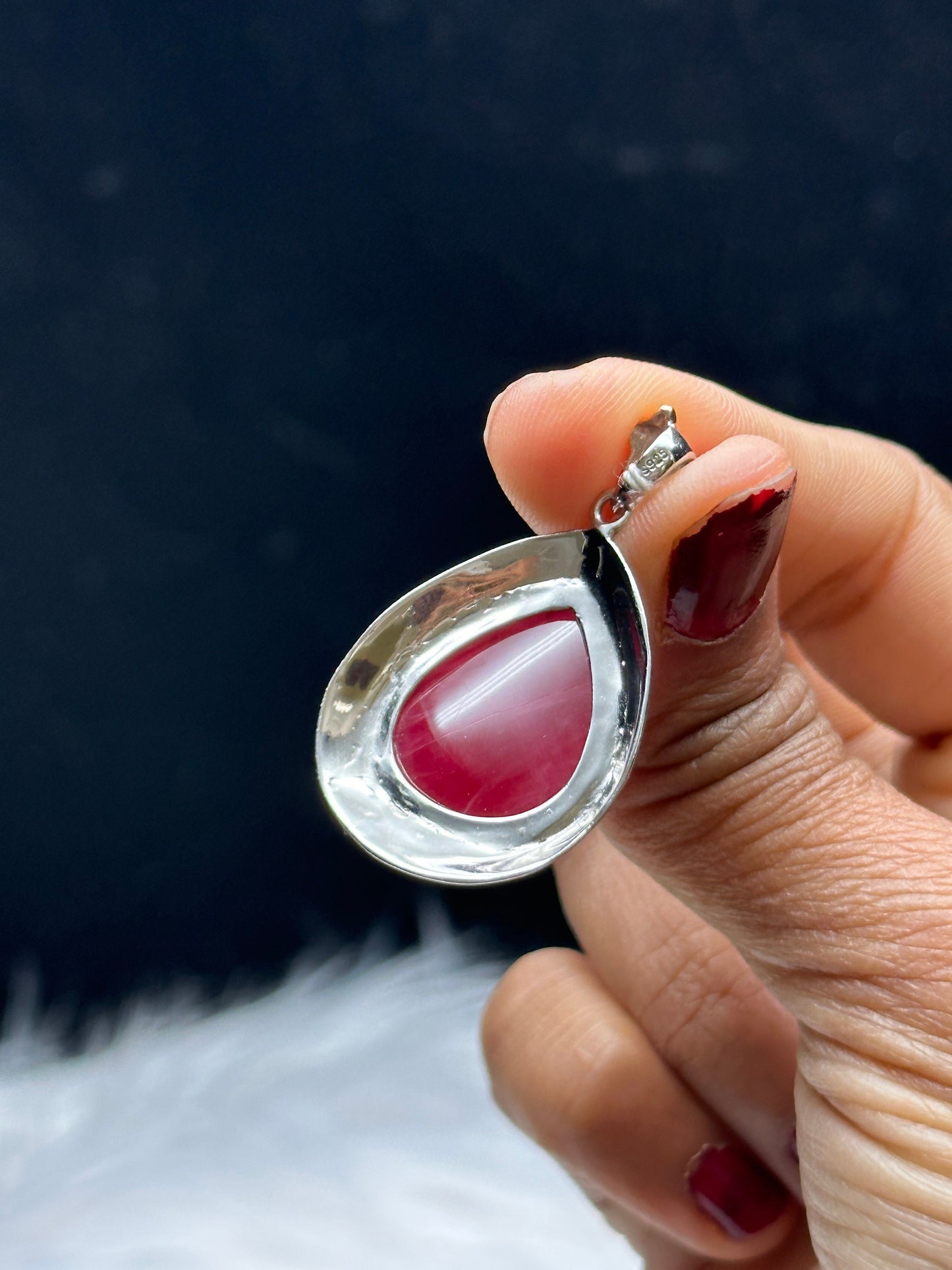 Natural Ruby Crystal Pendant in Sterling Silver - Healing Properties of Ruby - Handcrafted Gemstone Jewelry