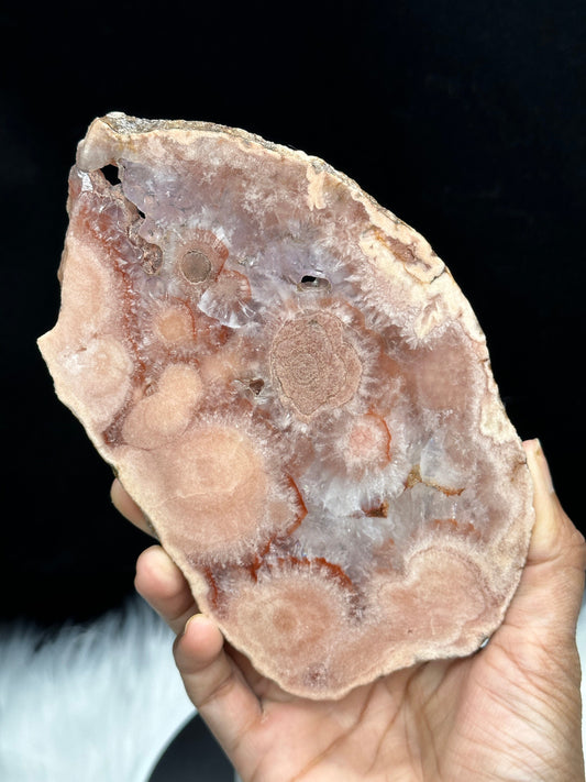 Beautiful Flower Agate Crystal Slab