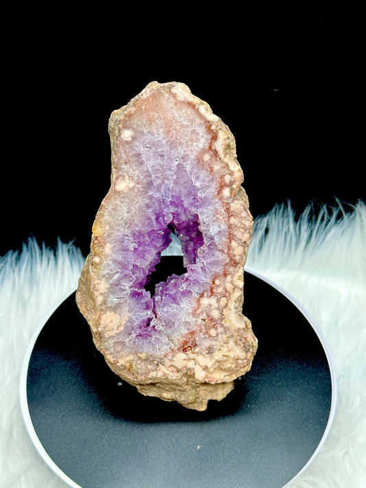 Amethyst Flower Agate Crystal Slab