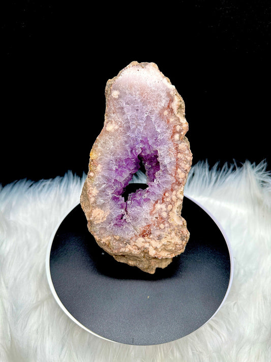 Amethyst Flower Agate Crystal Slab