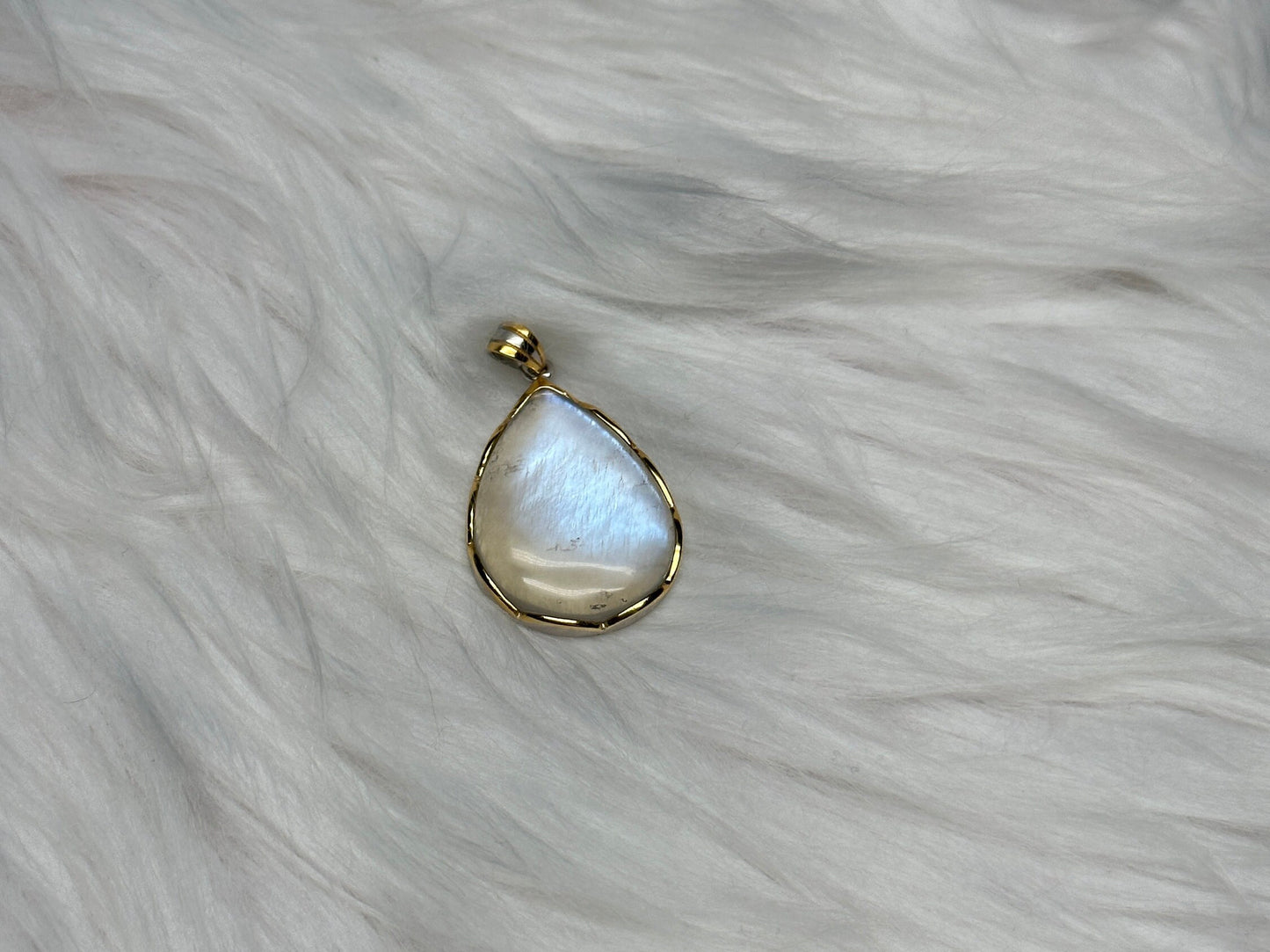 Grade AAA Natural Moonstone Crystal Pendant in Sterling Silver - Metaphysical Moonstone Jewelry