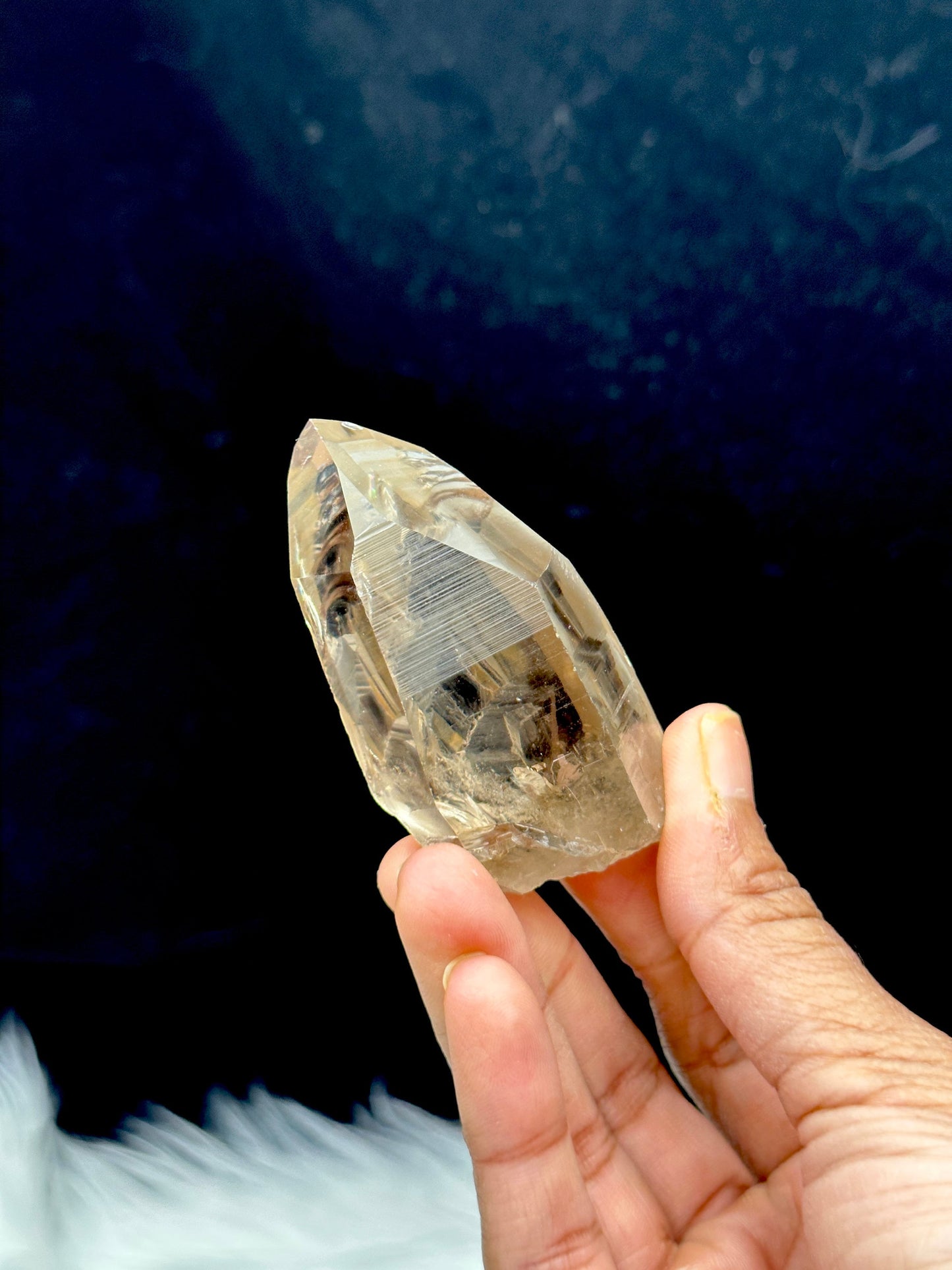 Very Pretty Natural Citrine Lemurian Crystal