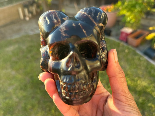 Magical Blue Dominican Amber Skull