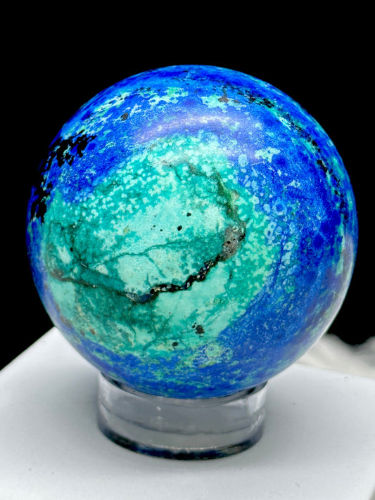 Azurite Chrysocolla Crystal sphere - 2.4 inches diameter