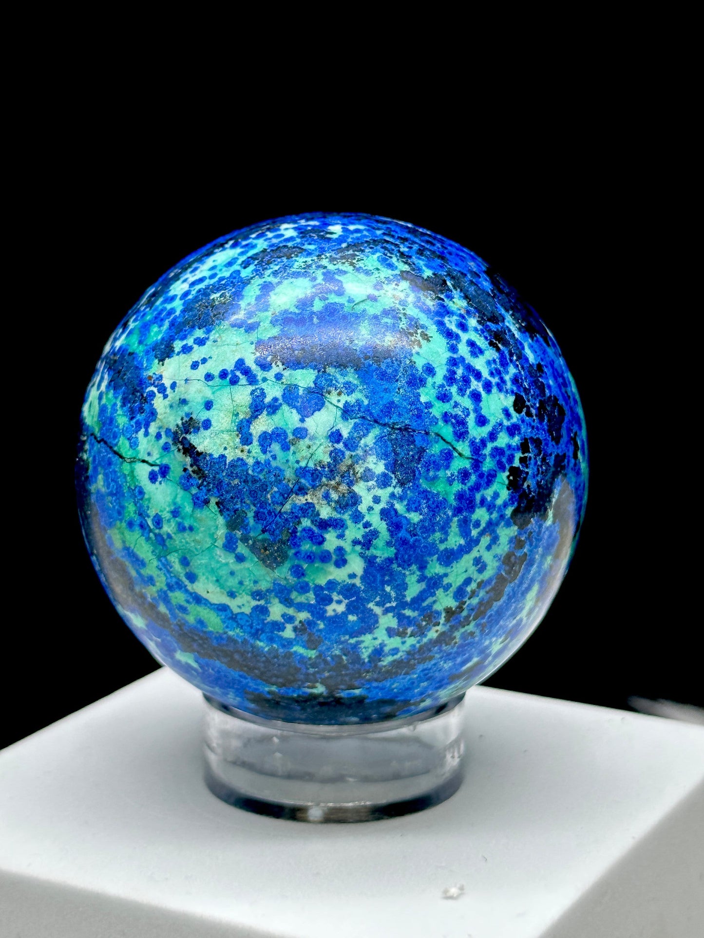 Azurite Chrysocolla Crystal sphere - 2.4 inches diameter