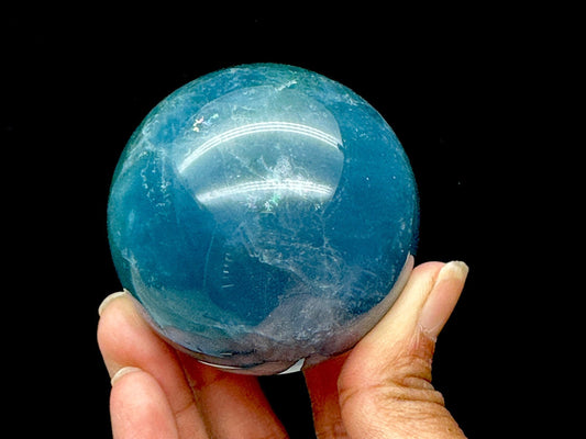 Blue Fluorite Crystal Sphere