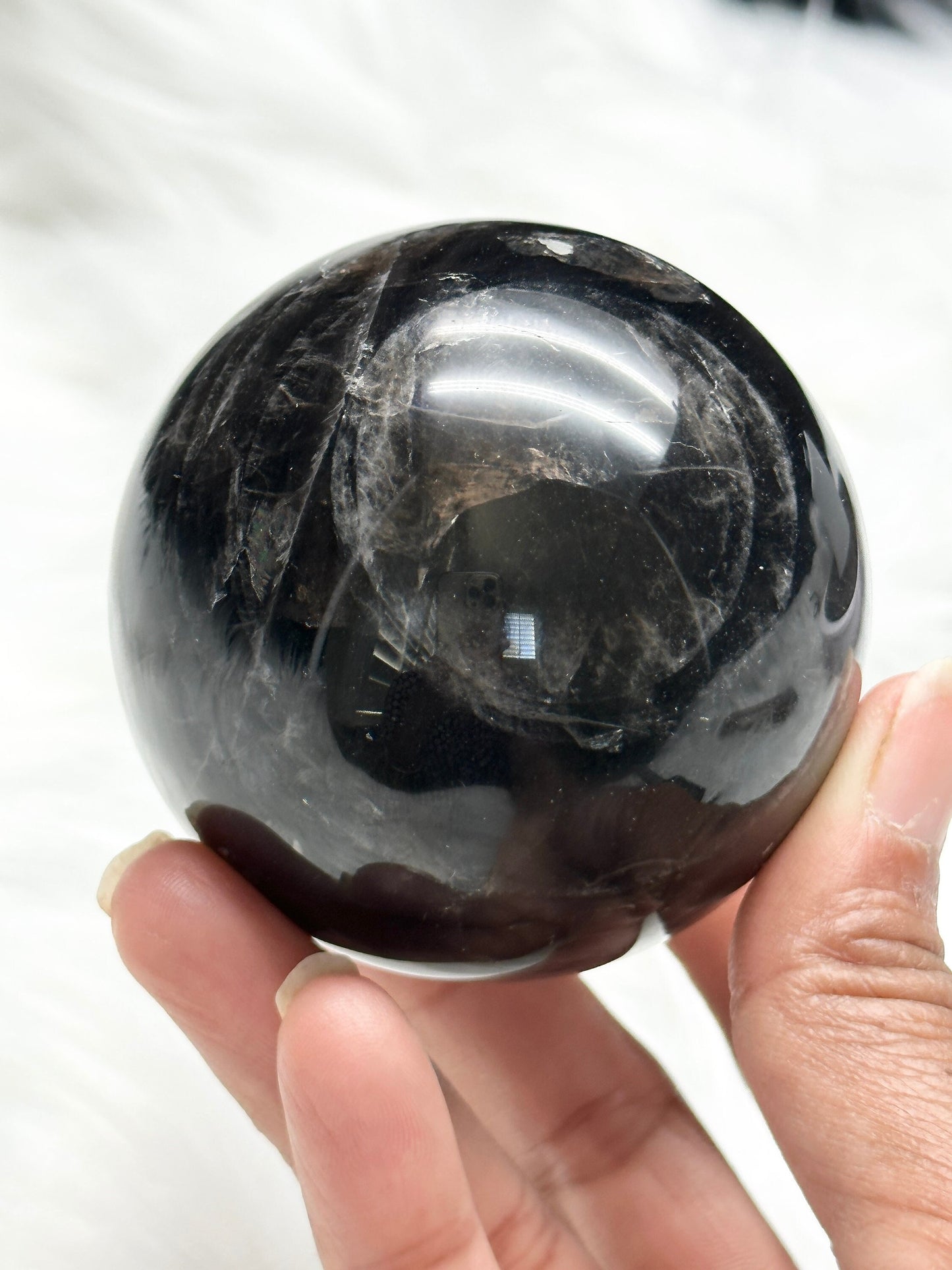 High Quality Black Rose Quartz Crystal Sphere