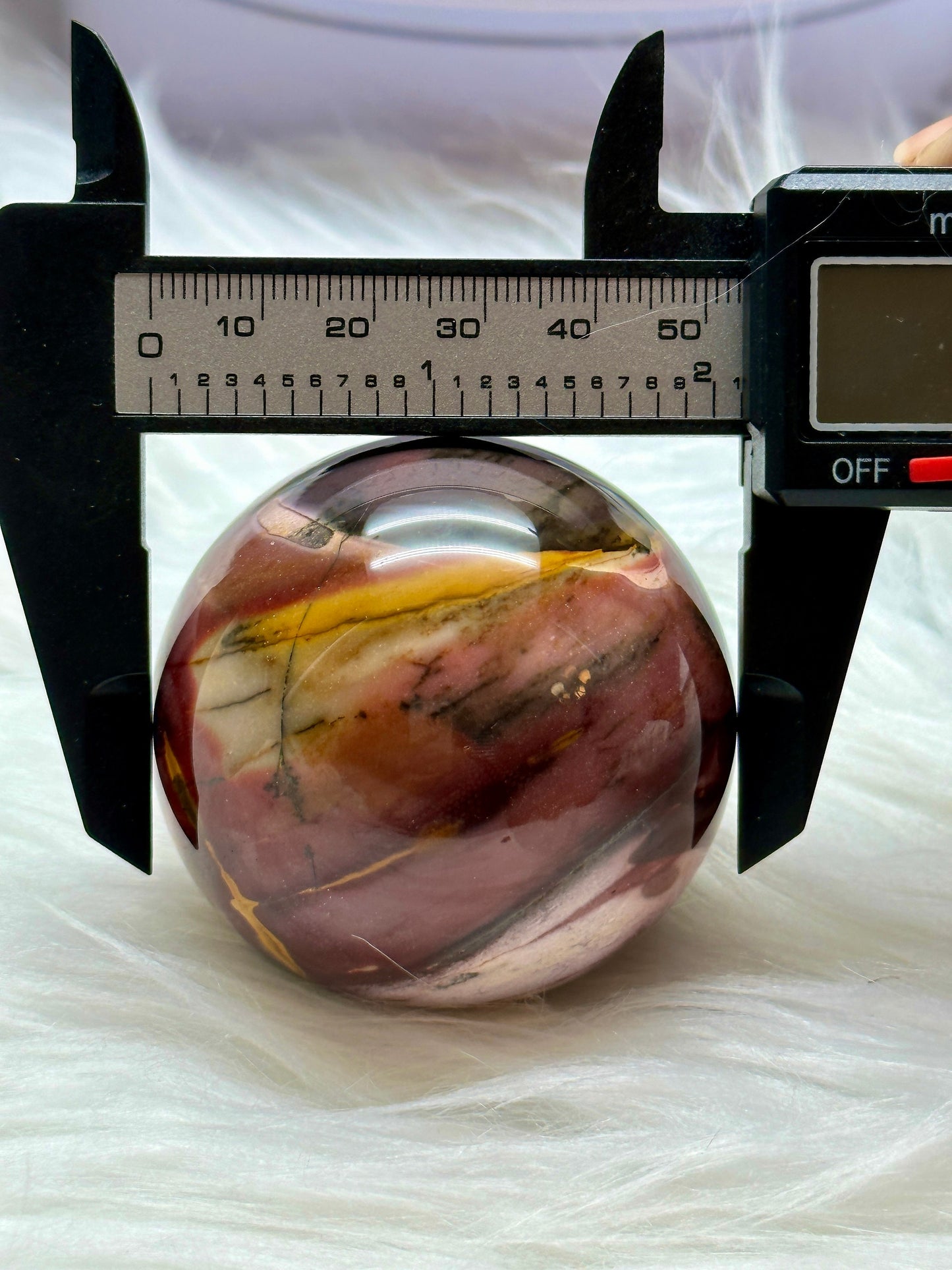 Mookaite Jasper Crystal Sphere with dendrites