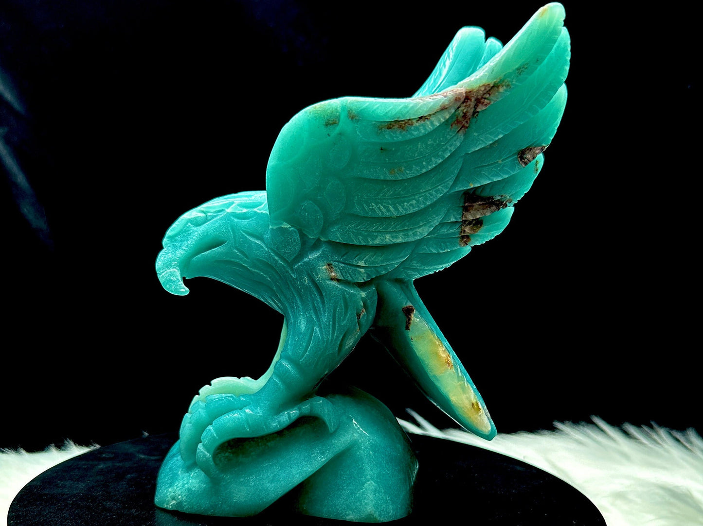 High Quality Amazonite Crystal Eagle Carving, Crystal Bird Carving