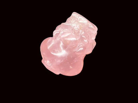 Beautiful Rose Quartz Crystal Pixiu Carving