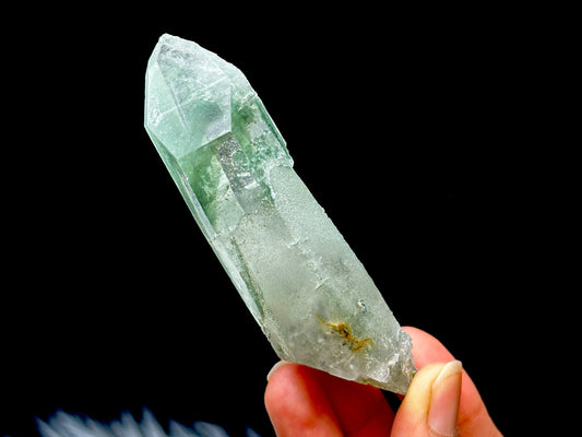 RARE Natural Himalayan Chlorite Quartz Raw Crystal point