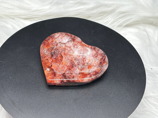 Fire Quartz Crystal Heart Bowl