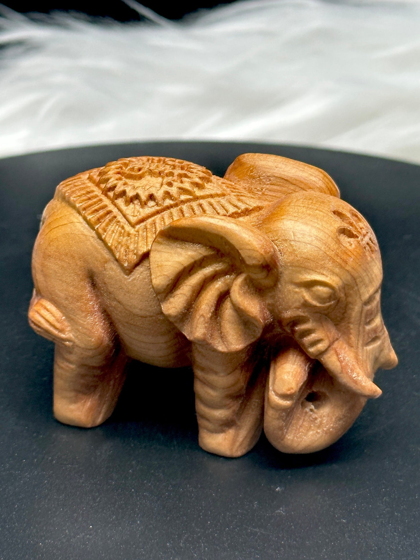 Wood Elephant Carving