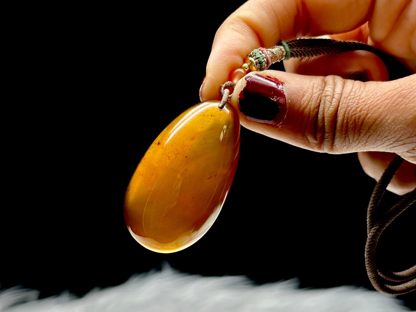 High Quality Dominican Blue Amber Pendant