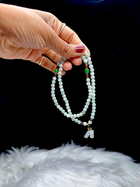 Versatile High-Quality Jade Beaded Necklace/Bracelet - Handcrafted Healing Jewelry - Authentic Crystal Beauty