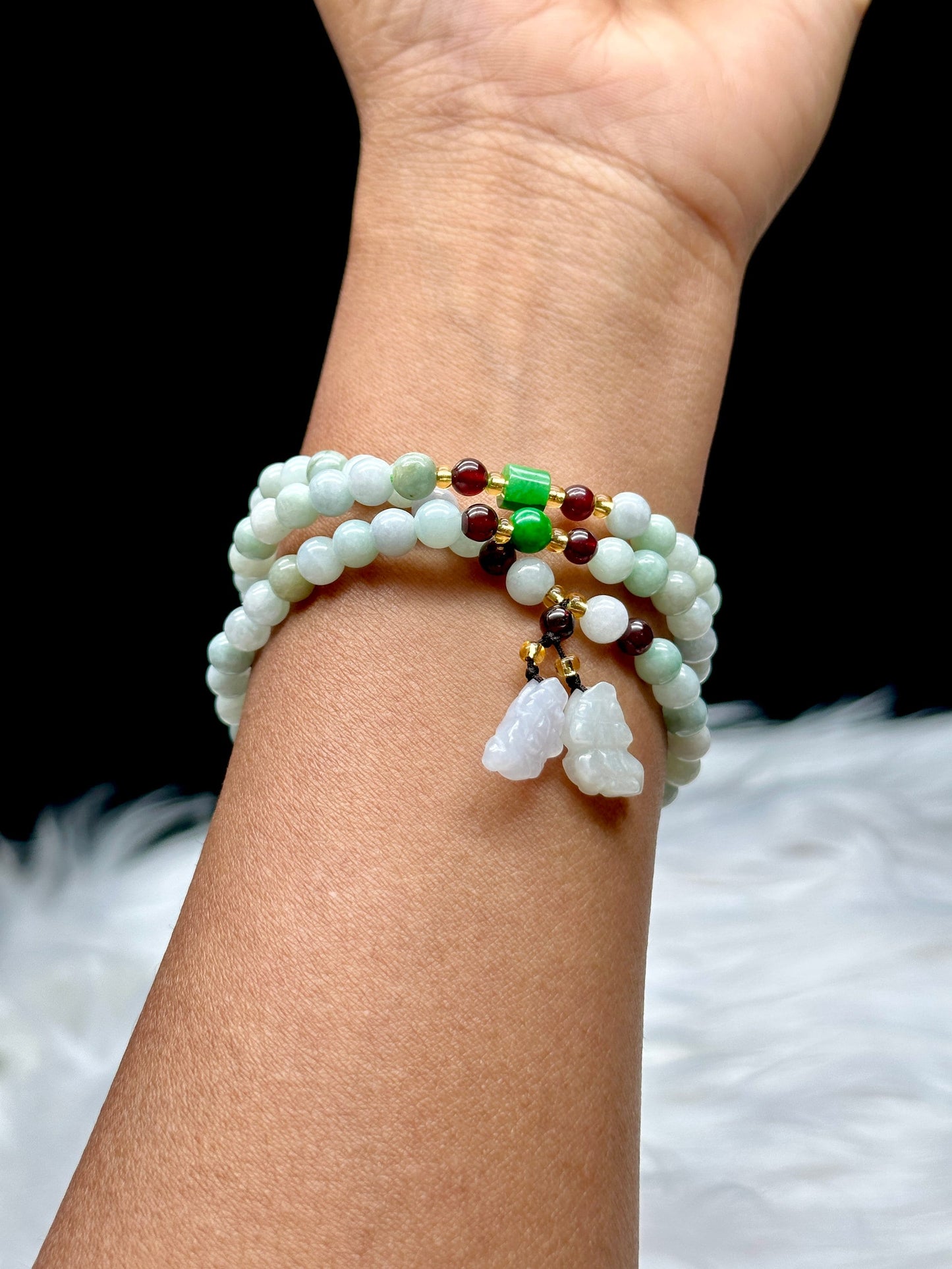 Versatile High-Quality Jade Beaded Necklace/Bracelet - Handcrafted Healing Jewelry - Authentic Crystal Beauty