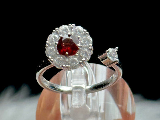 High-Quality Garnet Crystal Adjustable Size Ring - Natural Healing Gemstone Jewelry