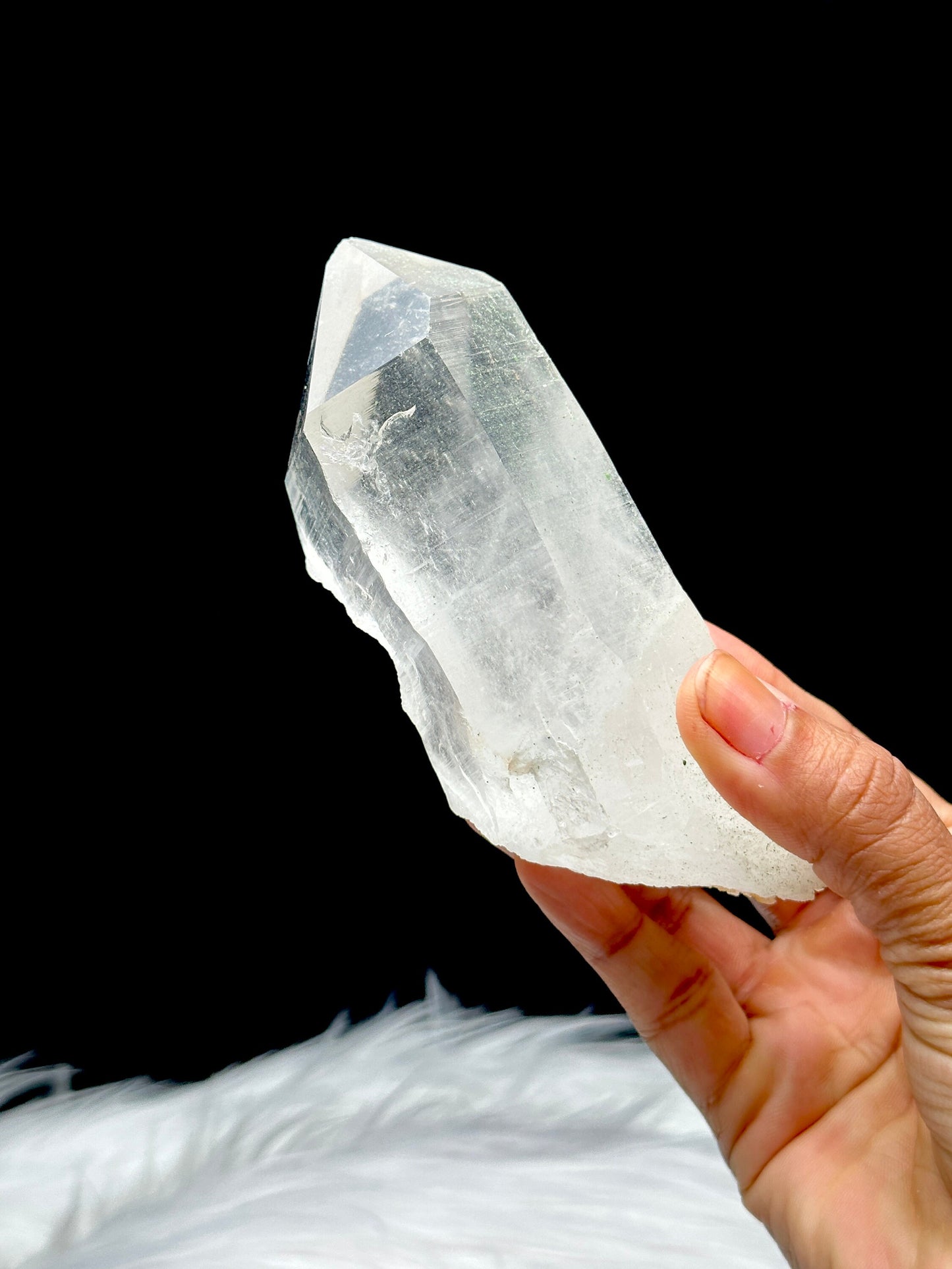 Large Natural Himalayan Clear Quartz Crystal - Raw Statement Piece Mined in Khullu Mines, India | Metaphysical Healing Energy