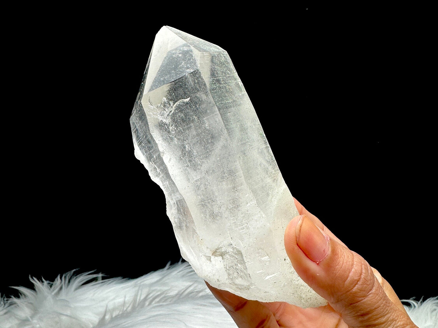 Large Natural Himalayan Clear Quartz Crystal - Raw Statement Piece Mined in Khullu Mines, India | Metaphysical Healing Energy