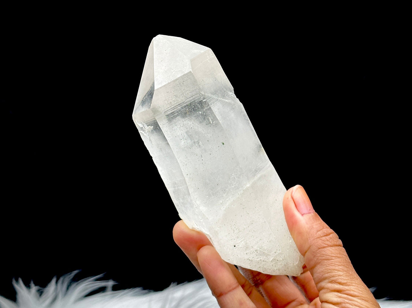 Large Natural Himalayan Clear Quartz Crystal - Raw Statement Piece Mined in Khullu Mines, India | Metaphysical Healing Energy