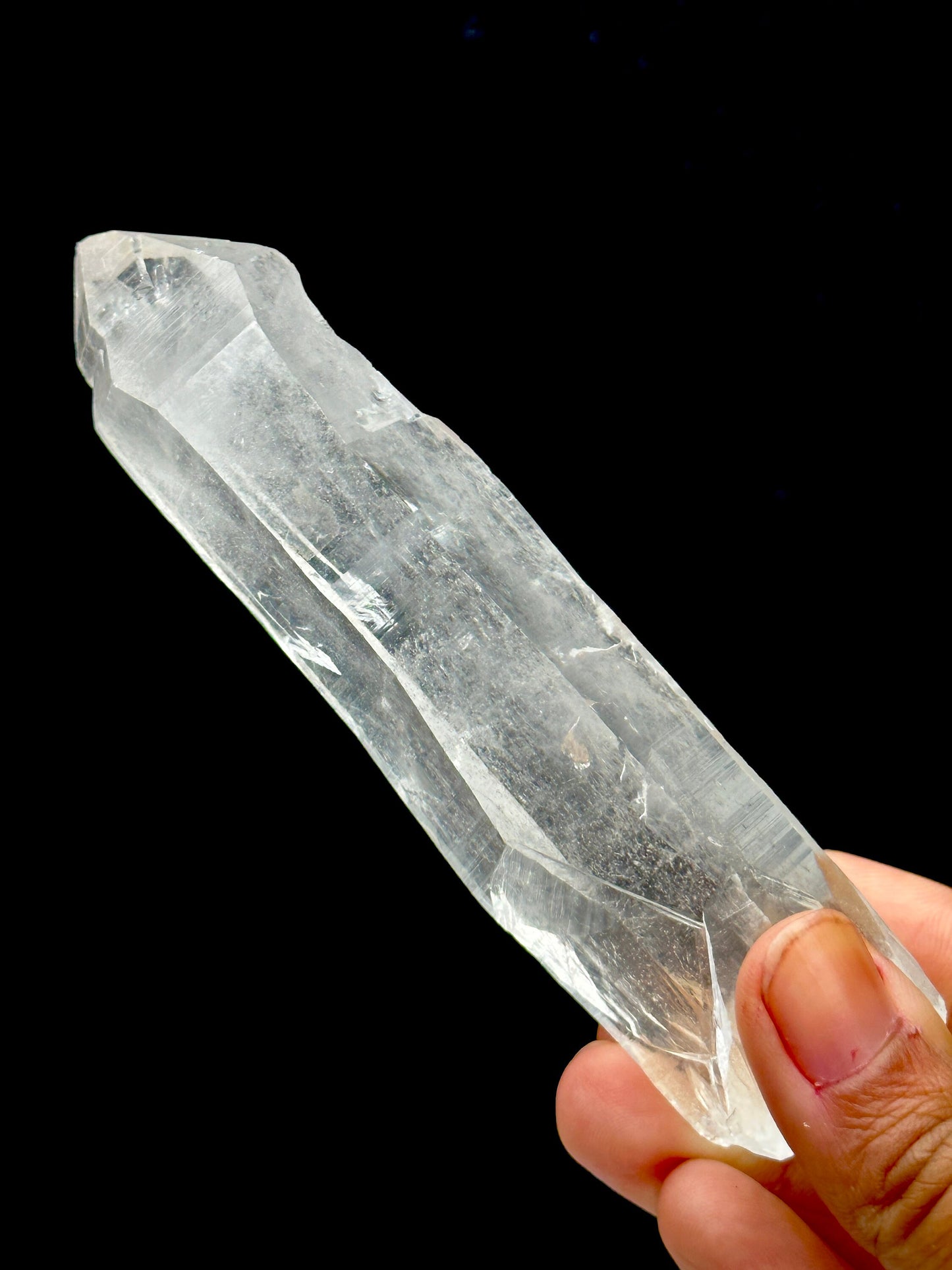 Natural Himalayan Quartz Crystal Raw Specimen - 153g, 5 Inches - Khullu Mines, India