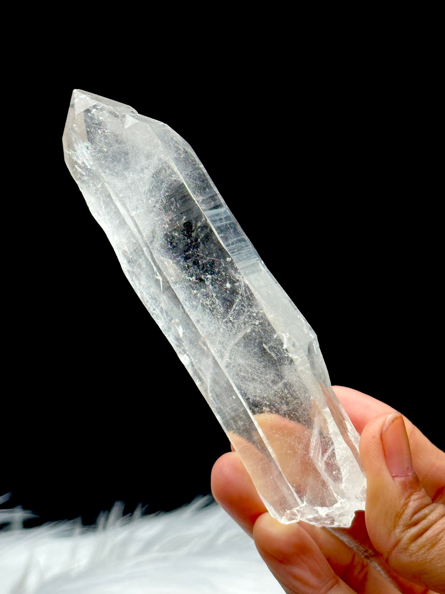 Natural Himalayan Quartz Crystal Raw Specimen - 153g, 5 Inches - Khullu Mines, India