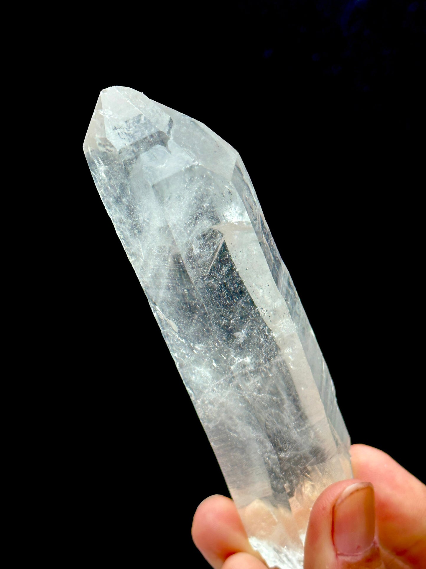 Natural Himalayan Quartz Crystal Raw Specimen - 153g, 5 Inches - Khullu Mines, India