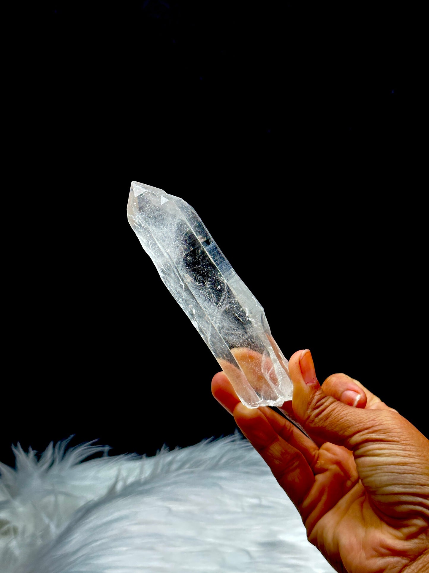 Natural Himalayan Quartz Crystal Raw Specimen - 153g, 5 Inches - Khullu Mines, India