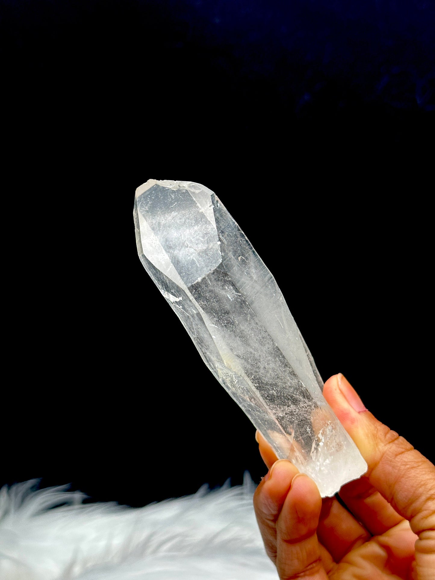 Natural Himalayan Quartz Crystal Raw Specimen - 155g, 4.5 inches - Khullu Mines, India