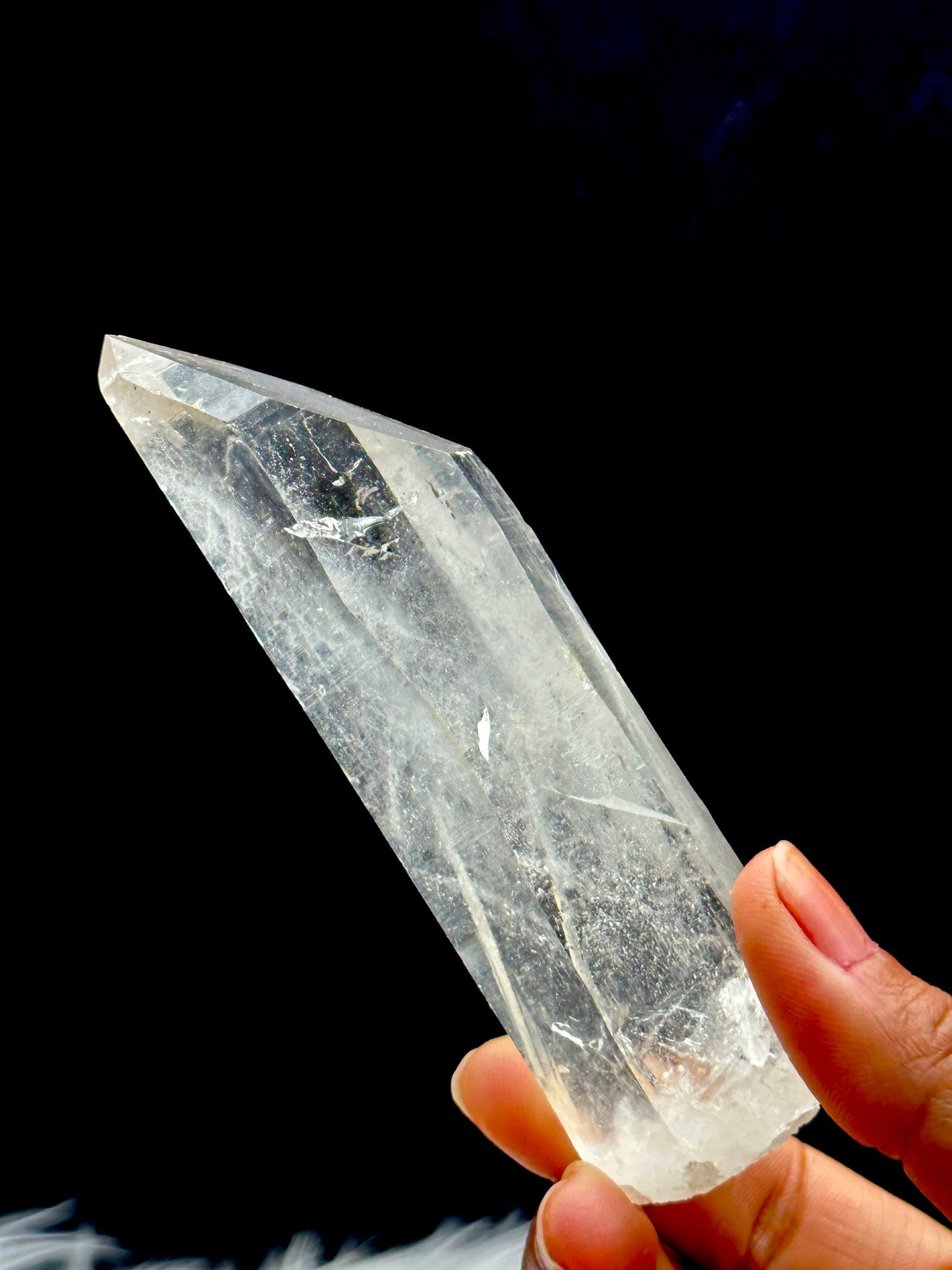 Natural Himalayan Quartz Crystal Raw Specimen - 155g, 4.5 inches - Khullu Mines, India