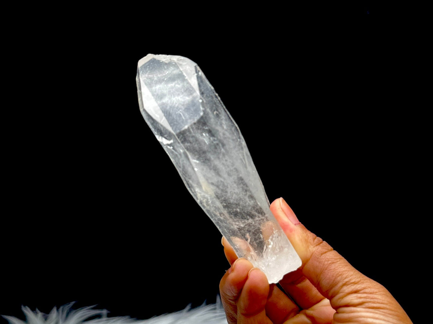 Natural Himalayan Quartz Crystal Raw Specimen - 155g, 4.5 inches - Khullu Mines, India