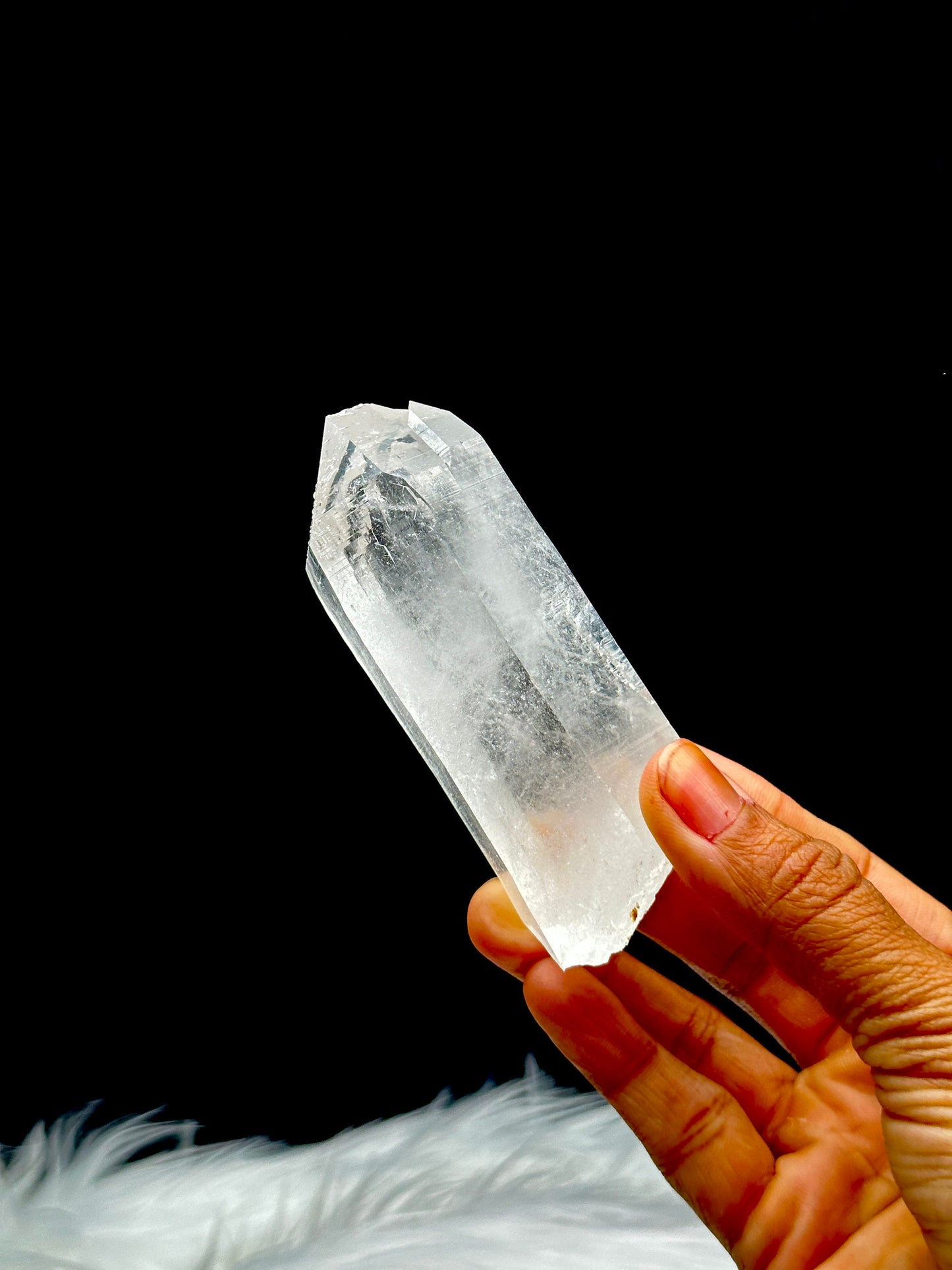 Natural Himalayan Quartz Crystal Raw Specimen, 187g, 4.3 Inches