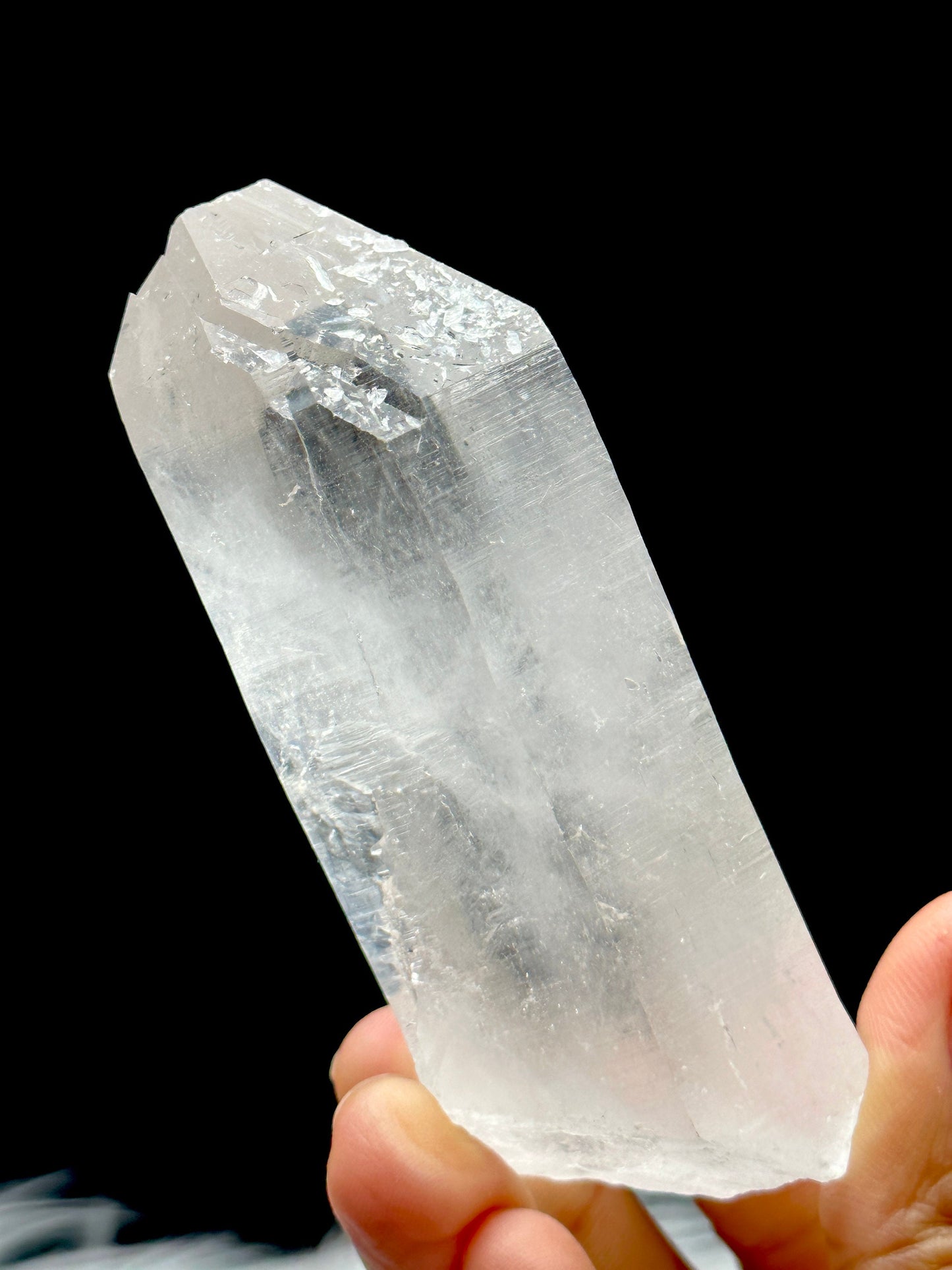 Natural Himalayan Quartz Crystal Raw Specimen, 187g, 4.3 Inches