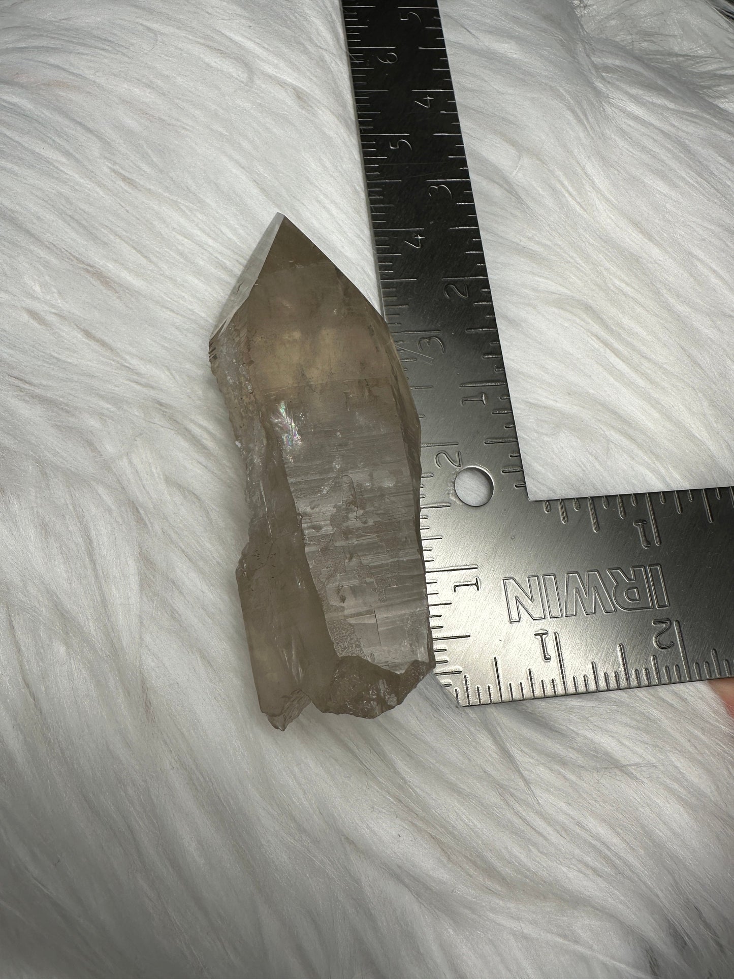 Smoky Lemurian Quartz Crystal Raw Specimen, 173g, 4.2 inches | Healing Properties, Semi Polished Gemstone | Genuine Crystal