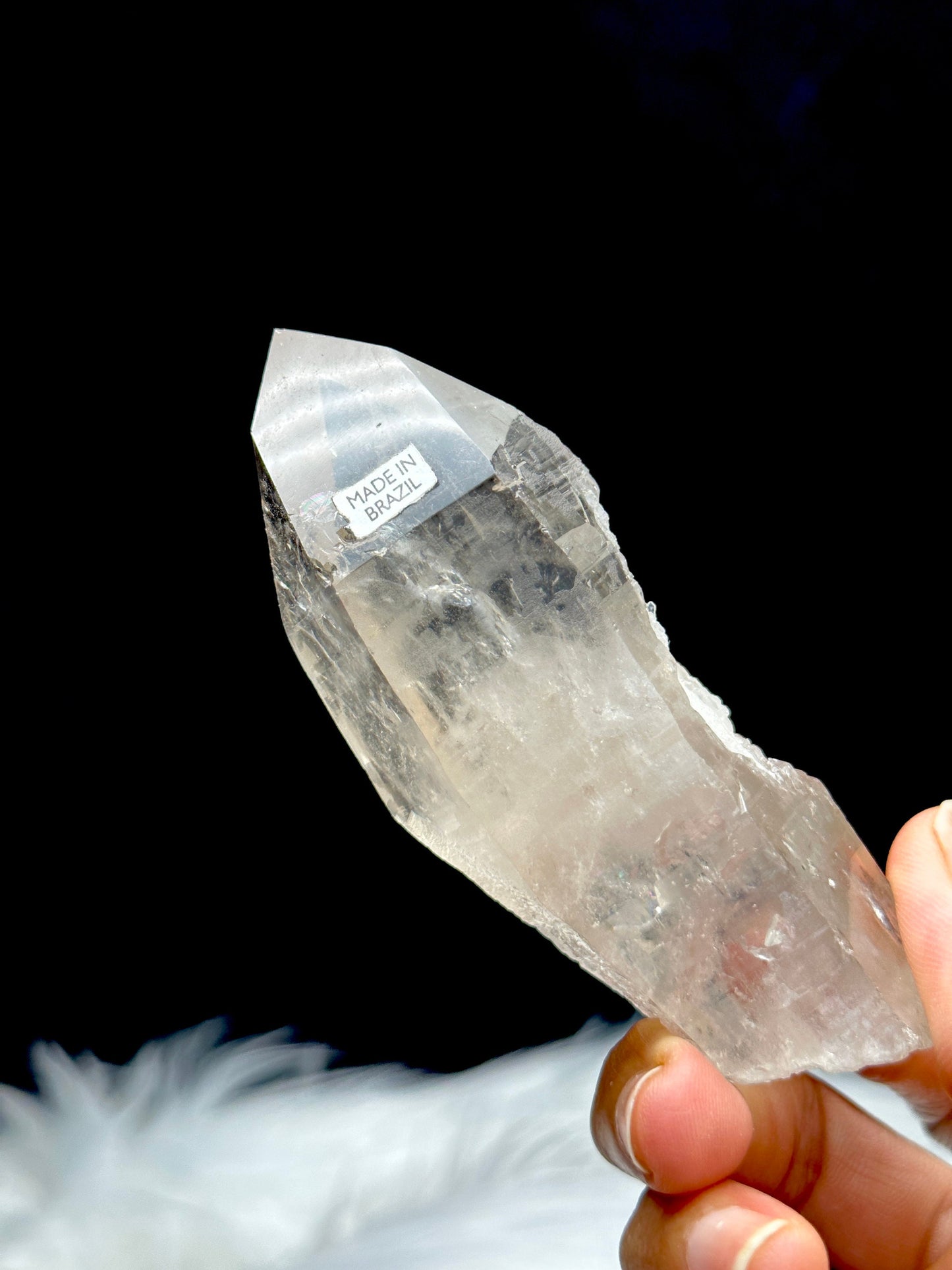 Smoky Lemurian Quartz Crystal Raw Specimen, 173g, 4.2 inches | Healing Properties, Semi Polished Gemstone | Genuine Crystal