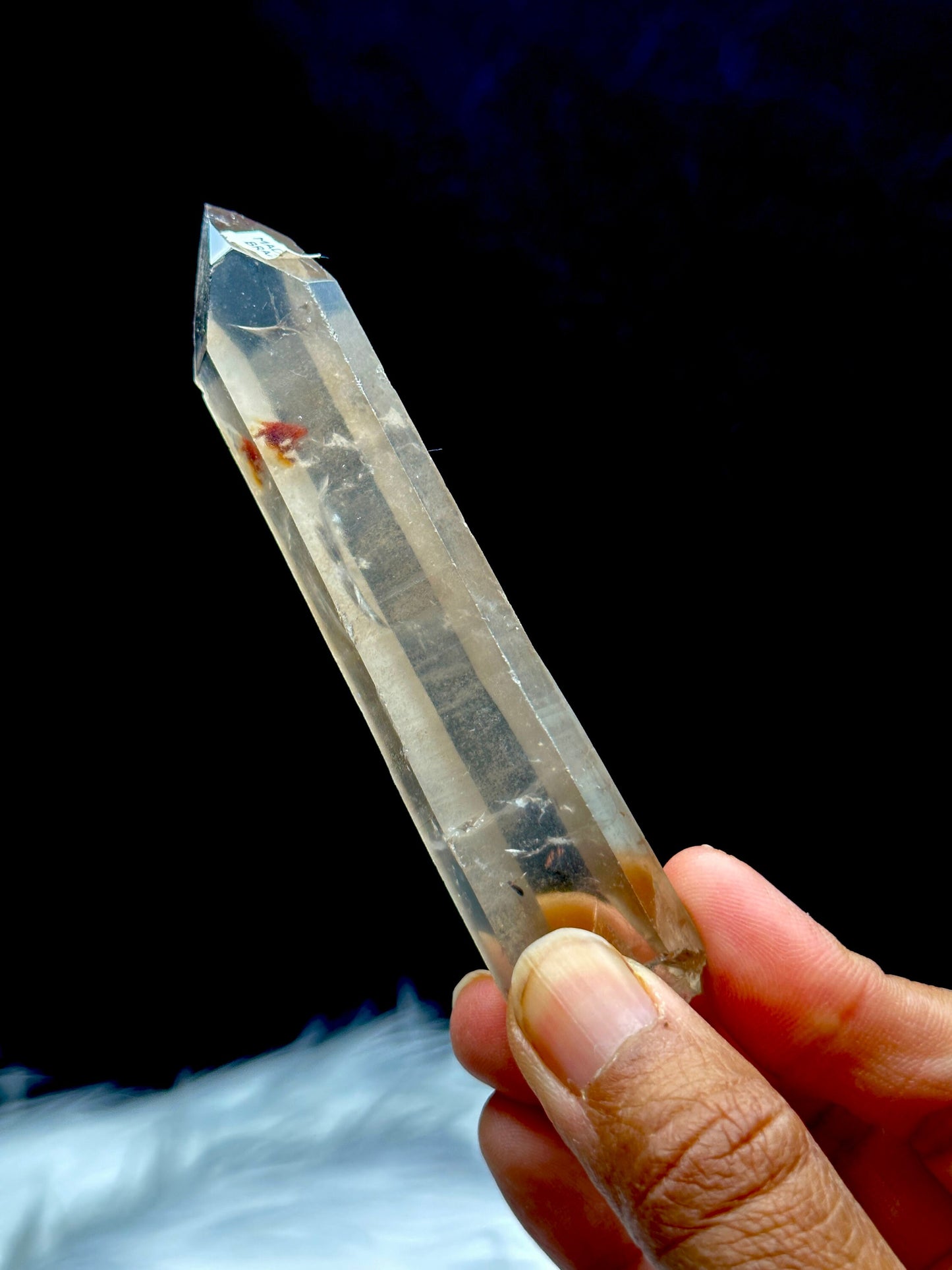 Natural Smoky Lemurian Quartz Crystal 36g, 4.5" Raw Specimen - Healing Properties, Semi-Polished